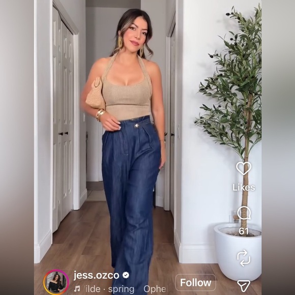 New year sale Zara WIDE LEG DENIM EFFECT LINE BLEND PANTS Size M
🚨FIRM PRICE - Picture 4 of 14